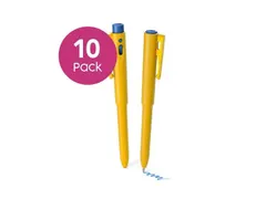 J800 DetectaPen met clip geel blauwe inkt detecteerbaar 10 stuks