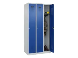 locker,HxBxD 1850x900x500mm,3vak,vak B 300mm,cil.-slot,staand op vloer
