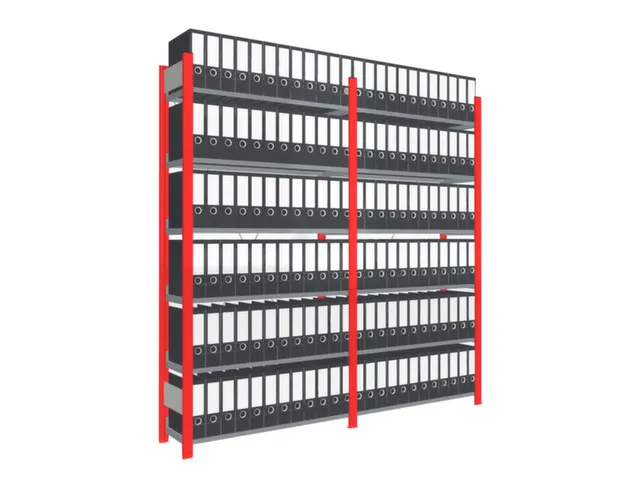 dossierstelling,basis+1xaanbouw,HxBxD 2000x2070x335mm,vaklast 60kg