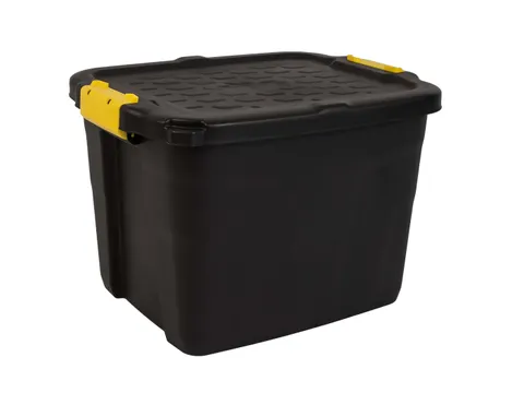 Opslagbak Robuust 42 Liter Zwart Met Handgrepen