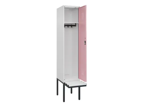 locker met bank,HxBxD 2120x400x815mm,1vak,vak B 400mm,cilinderslot