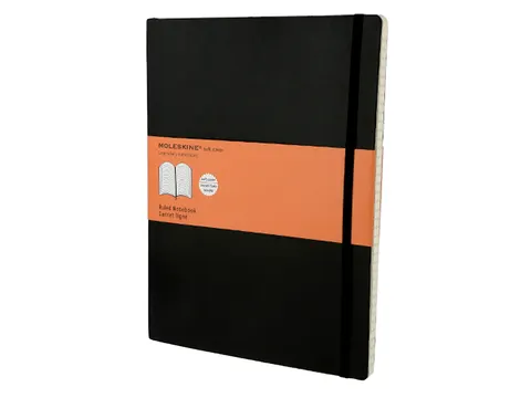 Notitieboek Moleskine XL 190x250mm lijn soft cover zwart