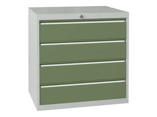 ladekast HxBxD 800x715x600mm 4laden slot RAL7035 front RAL6011