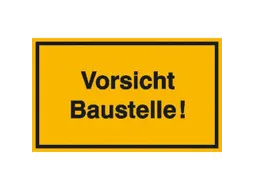 aanwijzingsbord,Pas op! Bouwplaats,aluminium gemerkt,gemoffeld