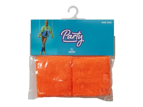Polsband neon oranje 2stuks