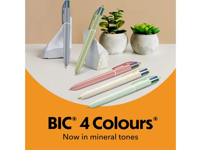 4-kleurenbalpen Mineral Tones display van 30 stuks assorti
