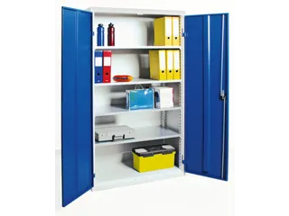 Kast Met Openslaande Deuren 1800x1000x500mm 4legborden Staal Ral5010 - 1