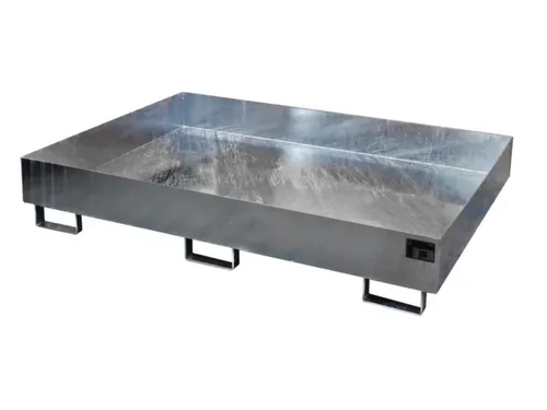 stellingopvangbak,opvangvol. 240l,HxBxD 250x1750x1300mm,staal verzinkt