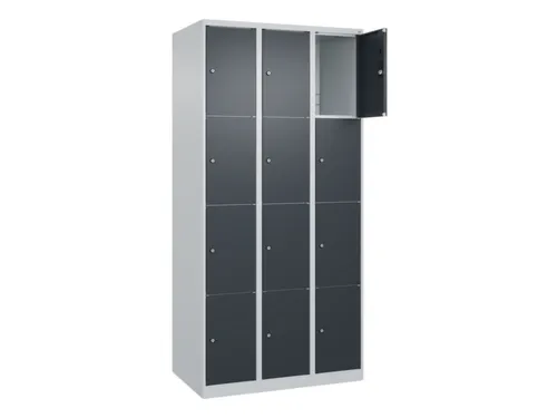 lockerkast,HxBxD 1850x900x500mm,3x4vakken,vak B 300mm,cil.-slot