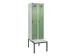 locker met bank,voor scheiding van kleding,HxBxD 2120x600x815mm,2vak
