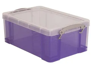 Opbergdoos 9 Liter Paars Transparant - 2