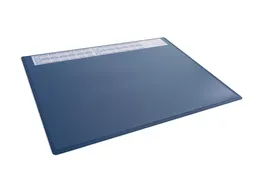Schrijfonderlegger Blauw 650x500 mm met transparant afdekvel PP