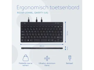 Split Break V2 ergonomisch toetsenbord Qwerty US Zwart bedraad - 10