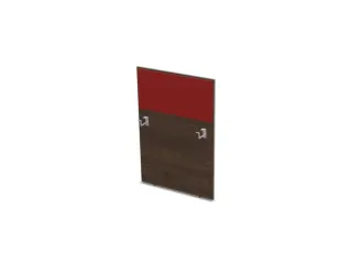 baliepaneel bureau aanbouw rechts 800mm NV bruin hickory BN4011-rood - 1
