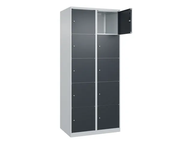 lockerkast,HxBxD 1850x800x500mm,2x5vakken,vak B 400mm,cil.-slot
