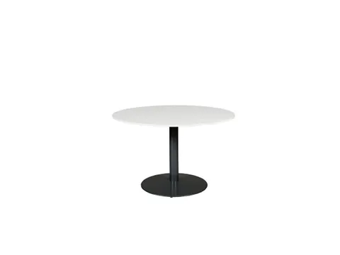 Linesto Vergadertafel Vaste Hoogte 120cm Rond Grijs 25mm Zwart
