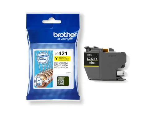 Inktcartridge Brother LC-421Y geel