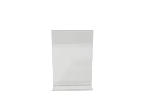 Kaarthouder Budget T-Standaard A6 1,5mm Staand Acryl set van 10 stuks