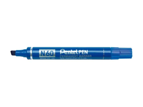Viltstift Pentel N60 schuin 1.2-6mm blauw