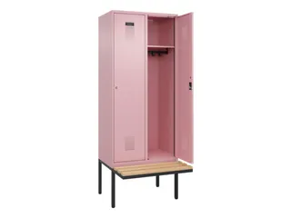locker met bank,HxBxD 2120x800x815mm,2vak,vak B 400mm,cilinderslot - 1