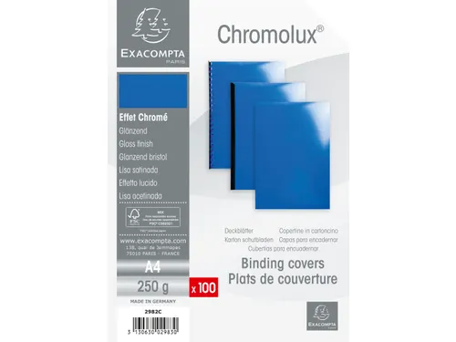 PK100 inbindkaft CHR OME 230g A4 blauw