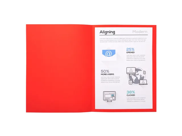 100 dossiermappen FOREVER 250 100%gerecycleerd 24x32cm Rood