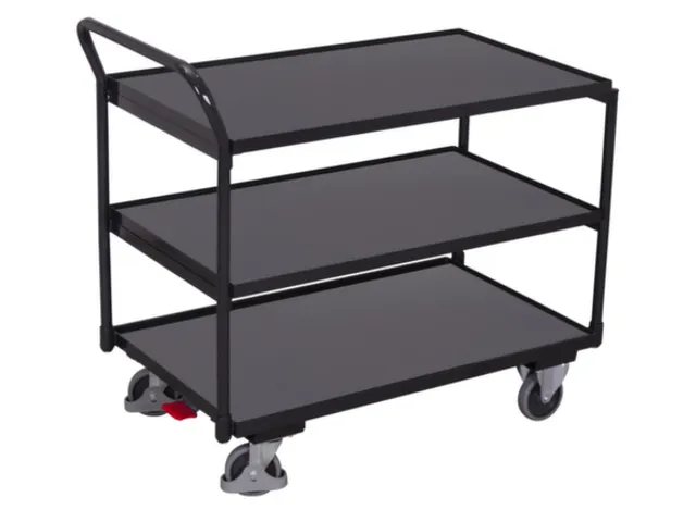 tafelwagen,draagverm. 250kg,3etage(s),laadvl. LxB 835x490mm,houtetage