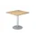 vergadertafel,HxBxD 745x800x800mm,vierkant,schotelvoet zilverkleurig