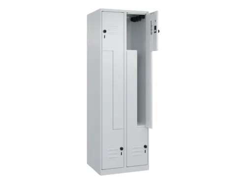 Z-garderobekast,HxBxD 1850x600x500mm,vak B 150/300mm,draaigrendel