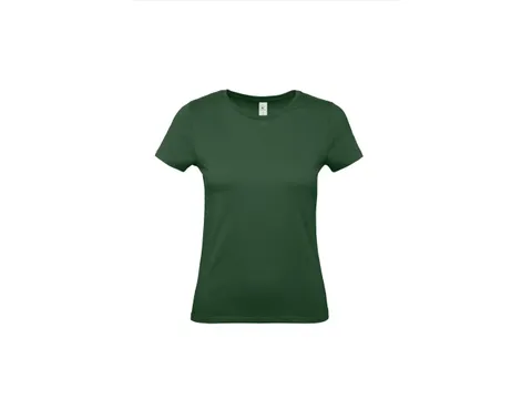 B&C #E150 dames T-shirt, flessengroen, maat L, per stuk
