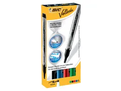 Viltstift Bic Velleda liquid whiteboard rond medium assorti doos à 4