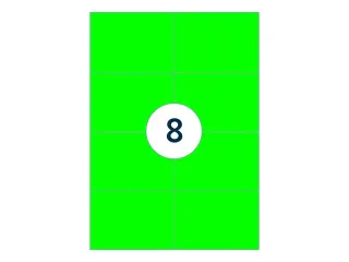 Gekleurde Etiketten 105x74mm Fluor Groen 42120 - 3