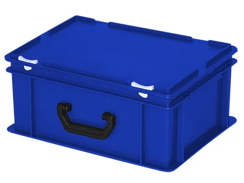 Euronorm Koffer Hxlxb 180x400x300mm 16l 1 Handgreep Blauw
