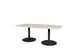Table De Réunion Linesto Hauteur Fixe 200x100cm Chêne Robson - Noir