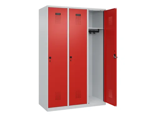 locker,HxBxD 1850x1200x500mm,3vak,vak B 400mm,draaigrendel