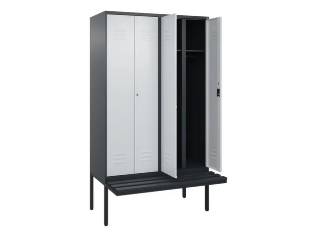 locker voor scheiding van kleding,HxBxD 2120x1200x815mm,4vak