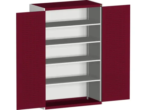 kast met sleufplaat,HxBxD 2000x1300x525mm,4xStalen bodem