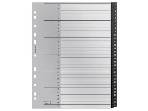 Tabblad Leitz Recycle A4 11-gaats 1-31 extra breed PP