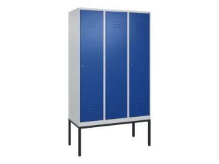 locker,HxBxD 2120x1200x500mm,3vak,vak B 400mm,cil.-slot,voetonderstel - 1