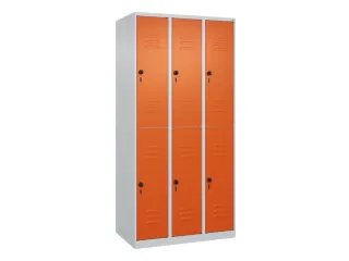 dubbeldekse locker,HxBxD 1850x900x500mm,3x2vak.,vak B 300mm - 1