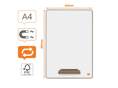 Whiteboard Nobo A4 mini 4 stuks