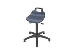 Draaibare Kruk 490-680mm Zitting Pu Blauw Glijders Helling Gasveer