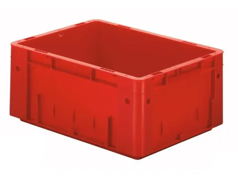 Euronorm Stapelkrat 175x400x300mm 14.5l Wanden/Bodem Gesloten Rood