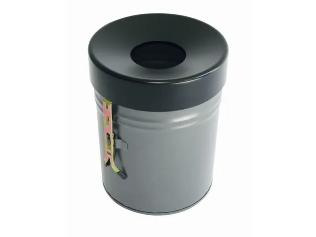 afvalbak,vlamdovend,30l,HxØ 415x344mm,wandmontage,kop zwart