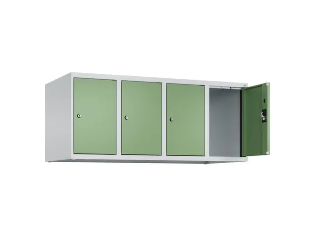 opzetkast,v. locker,4vak.,vak B 300mm,HxBxD 500x1200x500mm