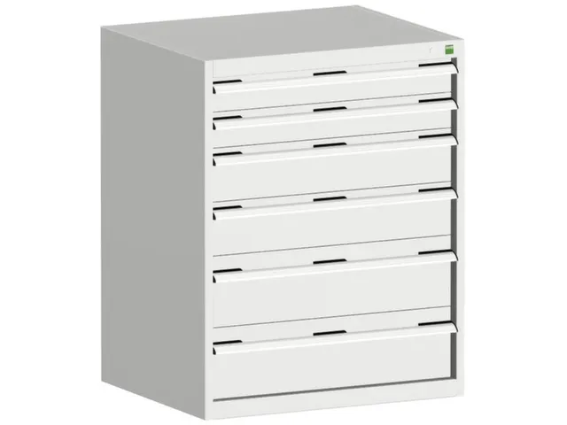 ladekast HxBxD 1000x800x650mm 6laden romp RAL7035 front RAL7035