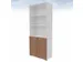 kantoorkast,HxBxD 2140x860x450mm,4xhouten vloer,5ordnerhoogte,romp wit