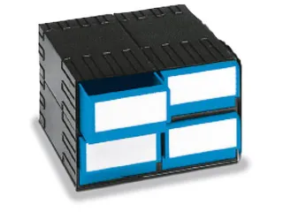 Combi-Ladensysteem Hxbxd 202X332X345Mm 4/4Behuizingen/laden Blauw - 1