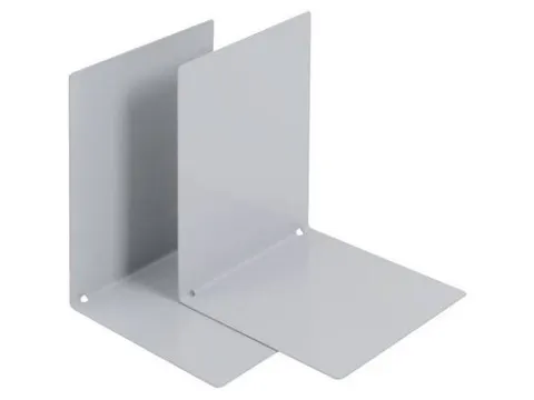 Serre-livres métal gris lot de 2 pièces