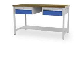 werkbank,HxBxD 860x2000x750mm,onderstel RAL5012,fronten RAL5013 - 3
